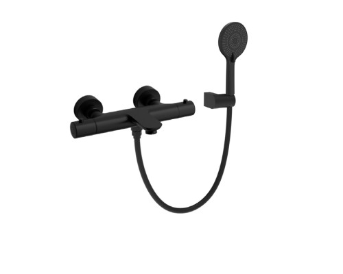 Cмеситель для ванны с термостатом Raiber premium RPB-008 Graceful, матовый черный