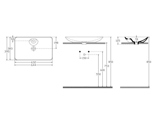 Раковина ISVEA SistemaY Clear накладная 644x395x125 мятно зеленый матовый 10SY50065SV-2T
