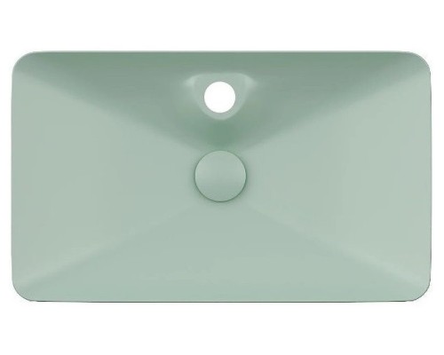 Раковина ISVEA SistemaY Clear накладная 644x395x125 мятно зеленый матовый 10SY50065SV-2T