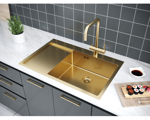 Кухонная мойка Paulmark Atlan 78 R PM217851-BGR Брашированное золото