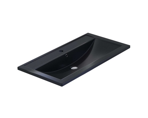 Раковина для ванной кварцевая Uperwood Foster Quartz 90х45,5х17,5, черная матовая, уголь