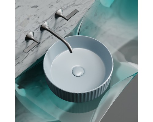 Раковина-чаша накладная Ceramicanova серо-Голубой матовый Element 360x360