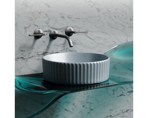 Раковина-чаша накладная Ceramicanova серо-Голубой матовый Element 360x360