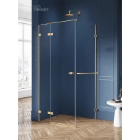 Душевое ограждение NEW TRENDY AVEXA GOLD BRUSHED L 80x110x200 золото