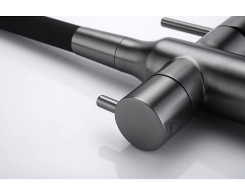 Смеситель для кухни Paulmark Salix Sa213419-GM Вороненая сталь