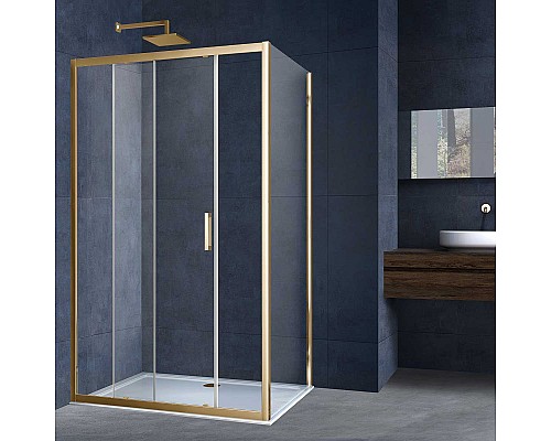 Душевой уголок Vincea Alpha VSR-3AL9014CLG, 1400x900, брашированное золото Душевой уголок Vincea Alpha VSR-3AL9014CLG, 1400x900, брашированное золото