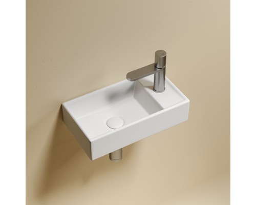 Рукомойник подвесной Ceramicanova белый матовый Element 407x217x100