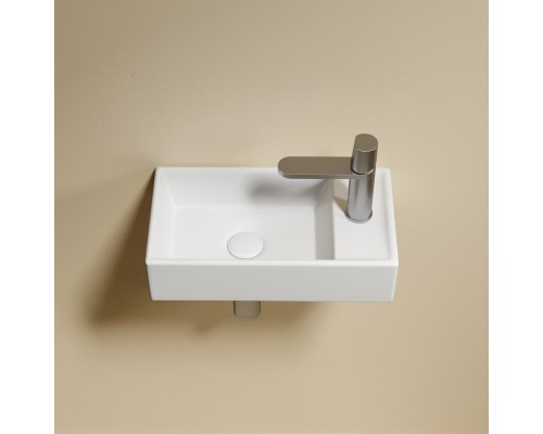 Рукомойник подвесной Ceramicanova белый матовый Element 407x217x100