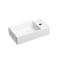 Рукомойник подвесной Ceramicanova белый матовый Element 407x217x100