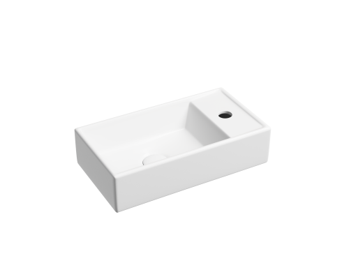 Рукомойник подвесной Ceramicanova белый матовый Element 407x217x100