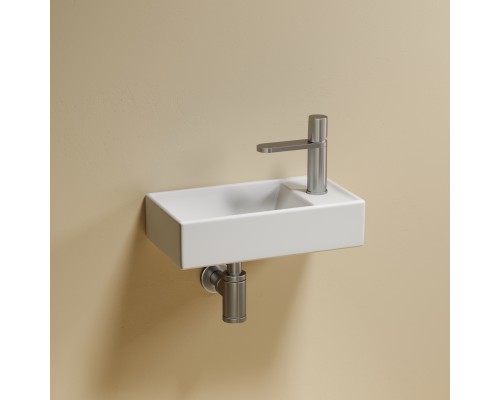 Рукомойник подвесной Ceramicanova белый матовый Element 407x217x100