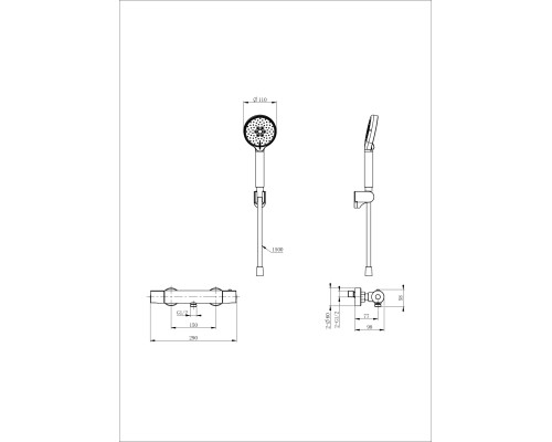 Смеситель для душа с термостатом Wonzon&Woghand, Белый матовый