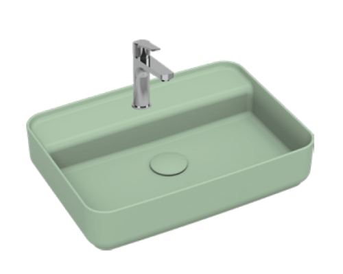 Раковина накладная ISVEA Infinity 55 мятно-зеленый матовый 10NF66055SV-2T