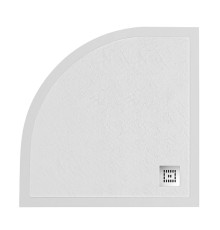 Душевой поддон из искусственного камня BelBagno Uno 80x80 TRAY-MR-UNO-R-80-550-35-W-CR Белый