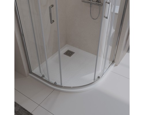 Душевой поддон из искусственного камня BelBagno Uno 80x80 TRAY-MR-UNO-R-80-550-35-W-CR Белый