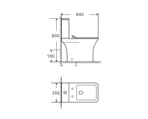 Унитаз напольный Charus Urban Tornado CT700-136W с крышкой-сиденьем