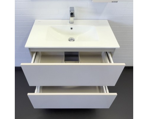 Тумба с раковиной Comforty Бильбао-80Н серый шёлк 80E