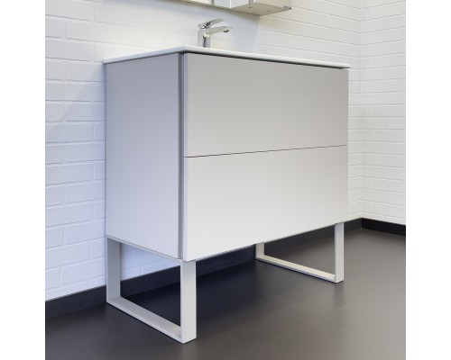 Тумба с раковиной Comforty Бильбао-80Н серый шёлк 80E