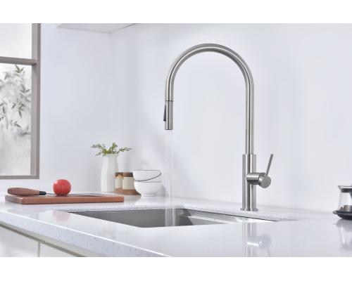 Смеситель для кухни Paulmark Senso Se215180-BS Брашированная сталь