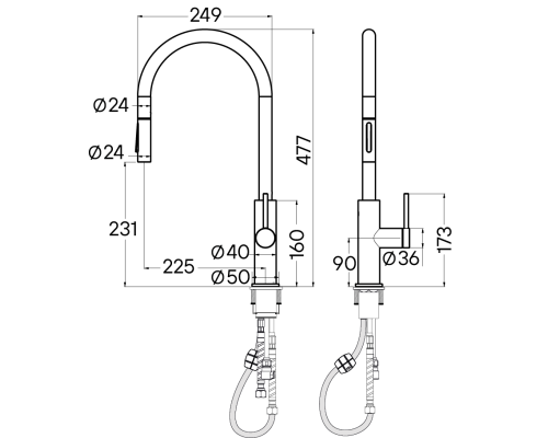 Смеситель для кухни Paulmark Senso Se215180-CR Хром