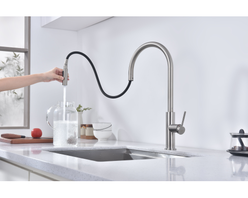 Смеситель для кухни Paulmark Senso Se215180-BS Брашированная сталь