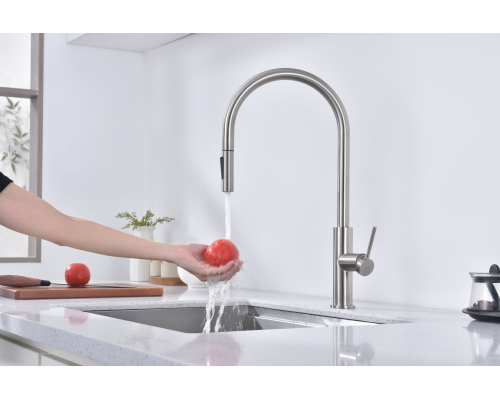 Смеситель для кухни Paulmark Senso Se215180-BS Брашированная сталь