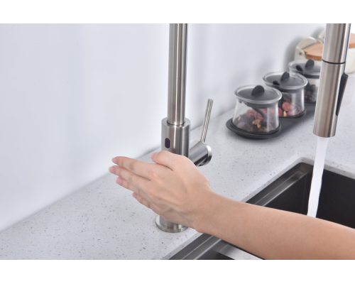 Смеситель для кухни Paulmark Senso Se215180-BS Брашированная сталь