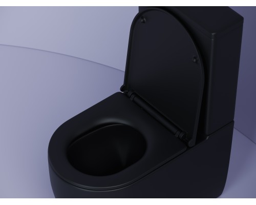 Напольный унитаз Ceramicanova Metropol Rimless пристенный черный