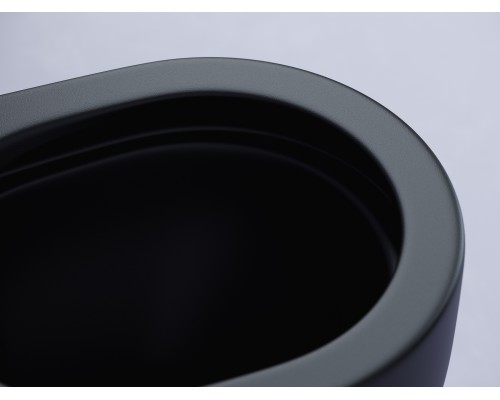 Напольный унитаз Ceramicanova Metropol Rimless пристенный черный