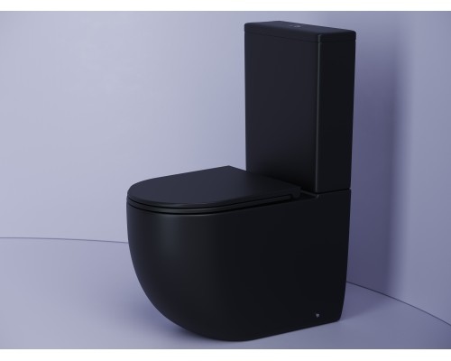 Напольный унитаз Ceramicanova Metropol Rimless пристенный черный