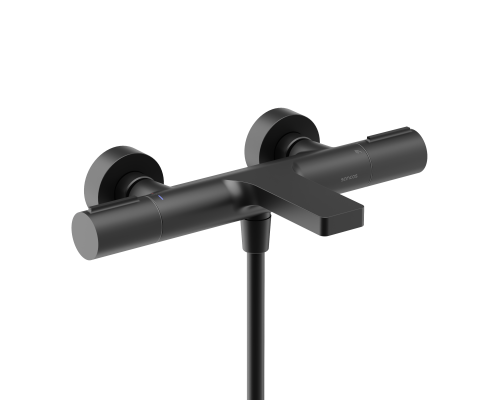 Термостатический смеситель для ванны и душа SANCOS Etna, черный матовый, SC9006MB