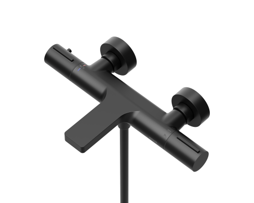 Термостатический смеситель для ванны и душа SANCOS Etna, черный матовый, SC9006MB