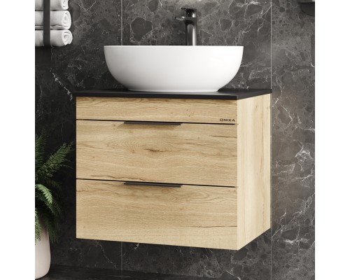 Тумба под раковину Onika Легран 60 подвесная, дуб галифакс, под столешницу