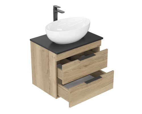 Тумба под раковину Onika Легран 60 подвесная, дуб галифакс, под столешницу