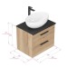 Тумба под раковину Onika Легран 60 подвесная, дуб галифакс, под столешницу