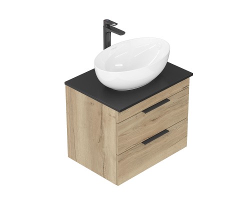 Тумба под раковину Onika Легран 60 подвесная, дуб галифакс, под столешницу