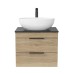 Тумба под раковину Onika Легран 60 подвесная, дуб галифакс, под столешницу