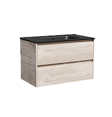 Тумба подвесная SANCOS Libra 790х450х500, c двумя ящиками, дуб галифакс LB80EG
