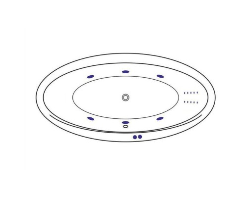 Ванна гидромассажная EXCELLENT Lumina 190x95 LINE NANO золото