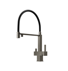 Смеситель для кухни SANCOS Moro SC4006GG с подключением фильтра для воды, вороненая сталь