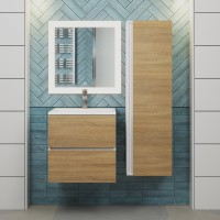 Тумба с раковиной подвесная Uperwood Barsa 50х45х57 см, дуб сонома