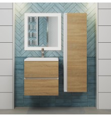Тумба с раковиной подвесная Uperwood Barsa 50х45х57 см, дуб сонома