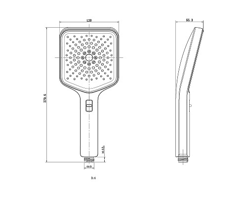 Ручной душ с шлангом Vincea Inspire VSHN-3I4HCH, хром