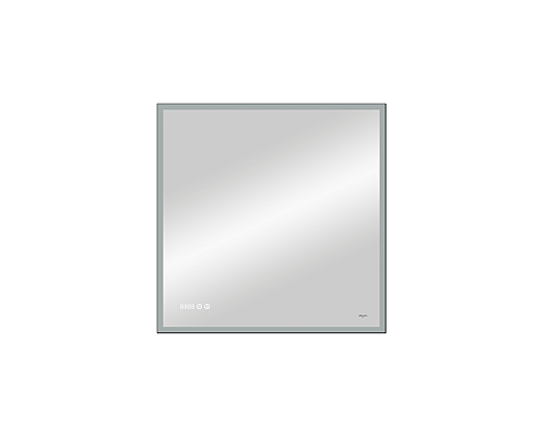 Зеркало Reflection Ghost с LED подсветкой, сенсором и часами 80х80