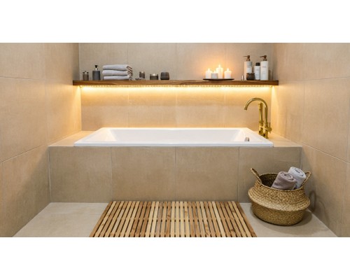 Ванна из литьевого мрамора Flere Serena Slim 170x75x60 (белый глянец)