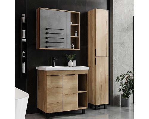 Пенал Onika Легран 30 напольный, дуб галифакс, универсальный