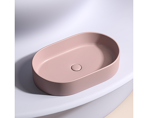 Чаша накладная овальная Ceramica Nova Element 60x38 Розовый Матовый