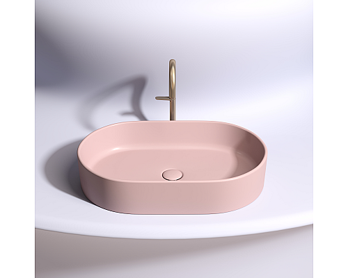 Чаша накладная овальная Ceramica Nova Element 60x38 Розовый Матовый