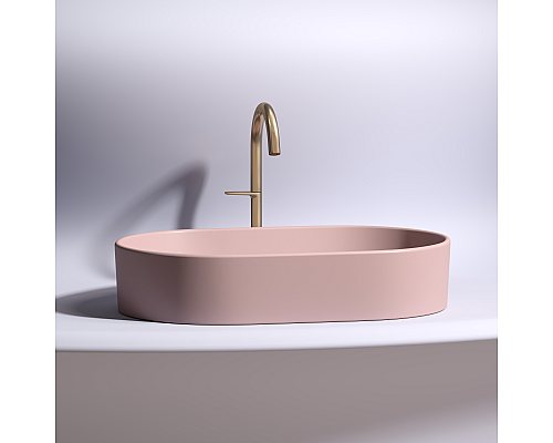Чаша накладная овальная Ceramica Nova Element 60x38 Розовый Матовый
