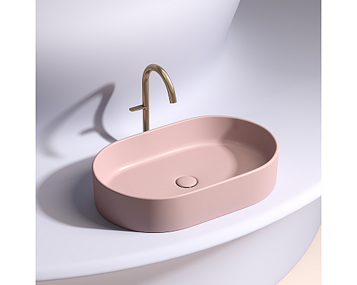Чаша накладная овальная Ceramica Nova Element 60x38 Розовый Матовый